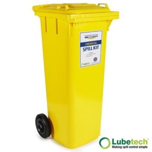 Lubetech 120 Ltr Chemical Spill Kit - 2 Wheeled Bin