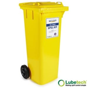 Lubetech 120 Ltr Oil Only Spill Kit - 2 Wheeled Bin