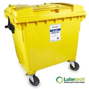 Lubetech 1000 Ltr Oil Only Spill Kit - 4 Wheeled Bin